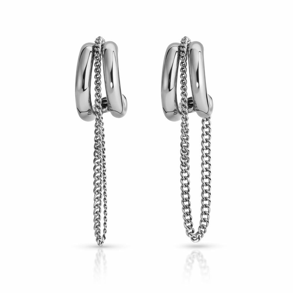 Rosa Earrings - Silver
